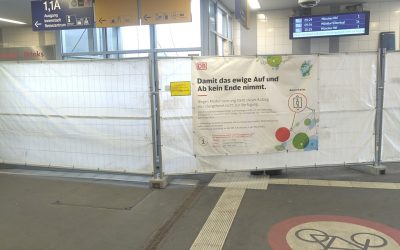 Aufzug am Rosenheimer Bahnhof gesperrt – Bauarbeiten bis Ende Juli geplant