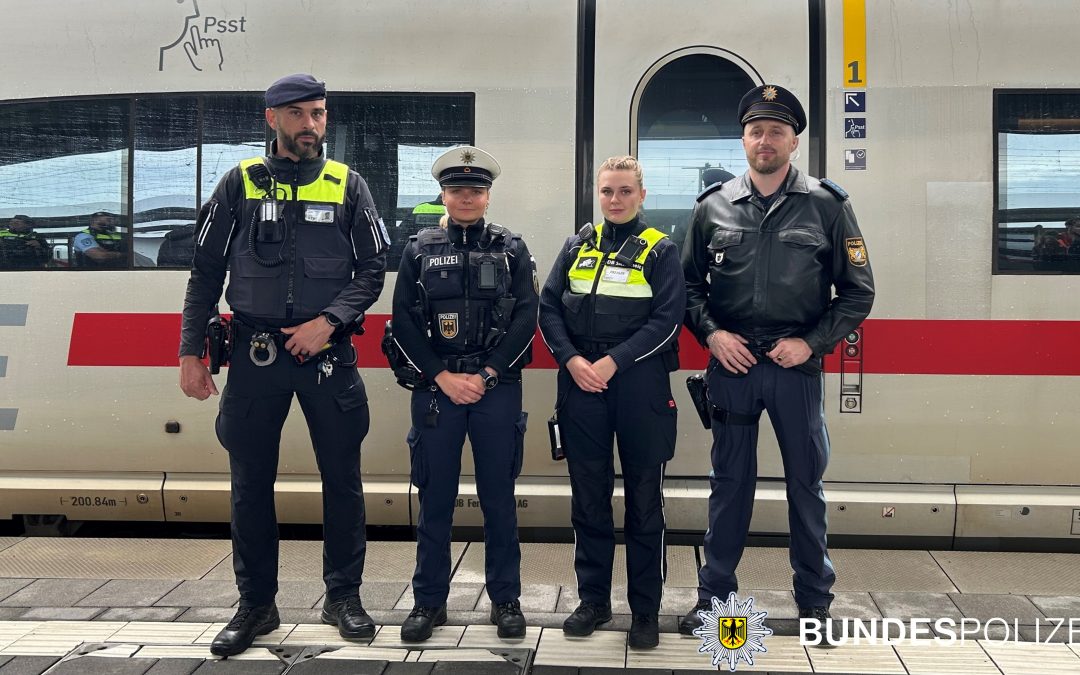 Quattro-Streifen am Münchner Hauptbahnhof starten – vier Sicherheitskräfte im gemeinsamen Einsatz