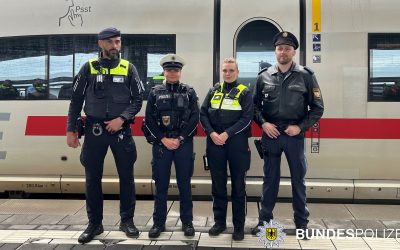 Quattro-Streifen am Münchner Hauptbahnhof starten – vier Sicherheitskräfte im gemeinsamen Einsatz