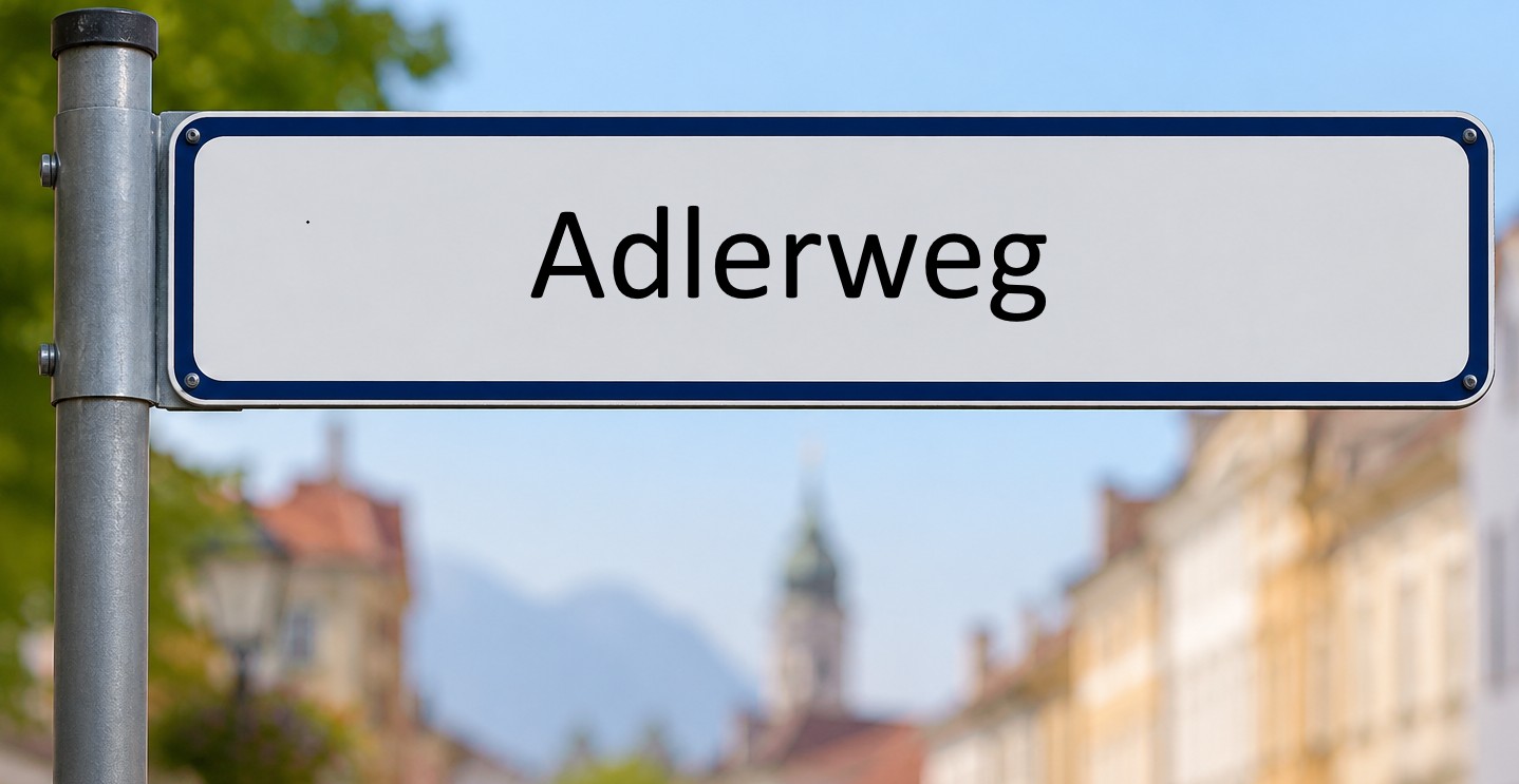 Adlerweg Straßenschild Adlerweg Foto: ai generiert