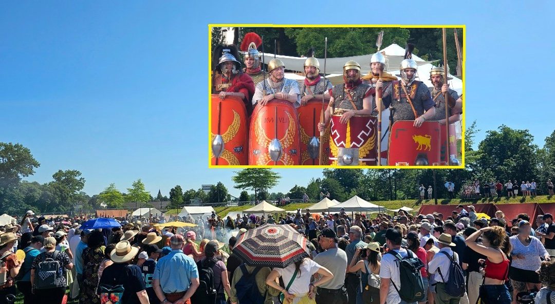 Römerfest im Mangfallpark in Rosenheim: Besucherandrang trotz Sommerhitze