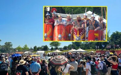 Römerfest im Mangfallpark in Rosenheim: Besucherandrang trotz Sommerhitze