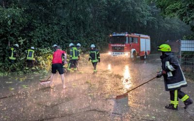 Gewitter sorgt im Landkreis Traunstein für zahlreiche Feuerwehreinsätze
