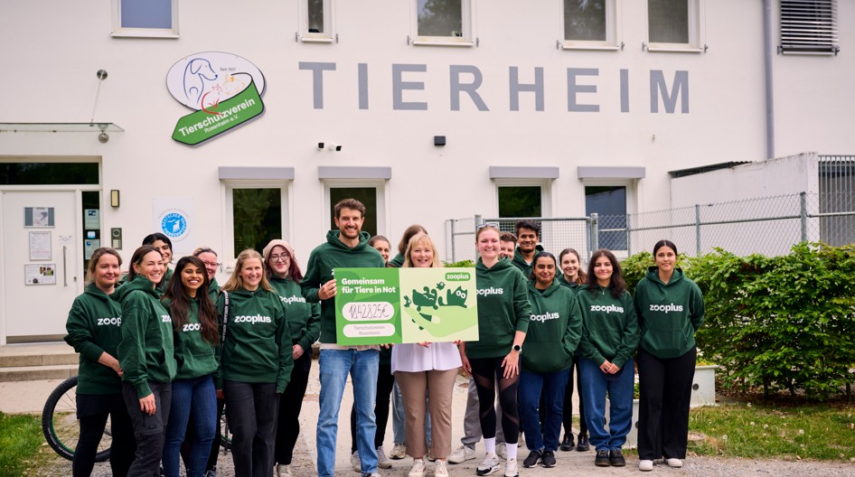 Zooplus unterstützt Tierschutzverein Rosenheim mit Spende und Arbeitseinsatz