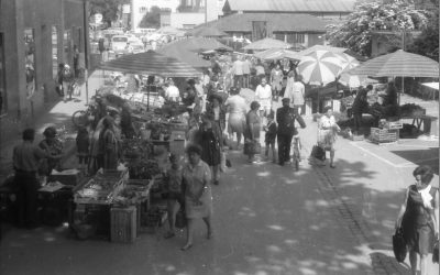 Grüner Markt, Nikolaistraße, Rosenheim, 1971
