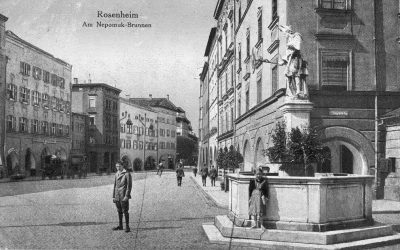 Nepomuk-Brunnen, Rosenheim, 1918