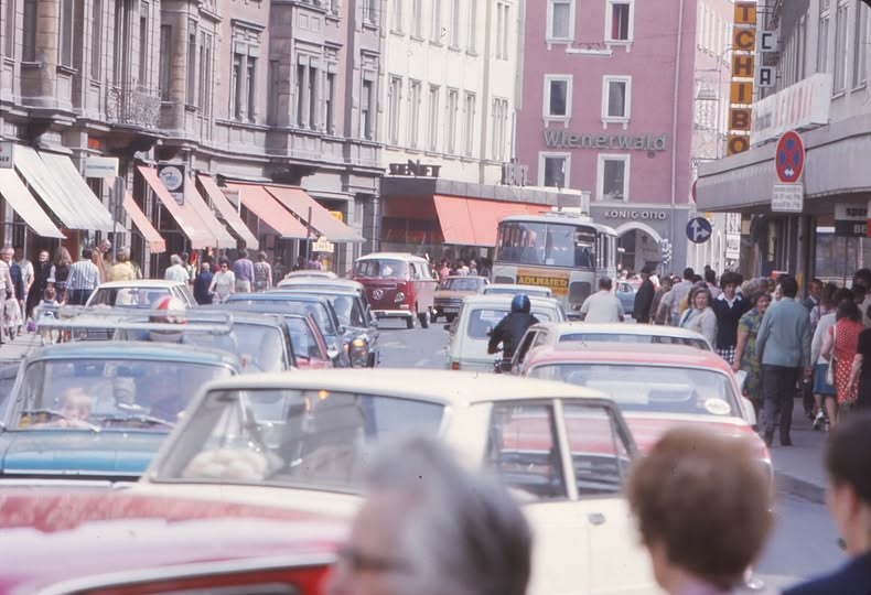 Kleine Fußgängerzone, Rosenheim, 1980er Jahre