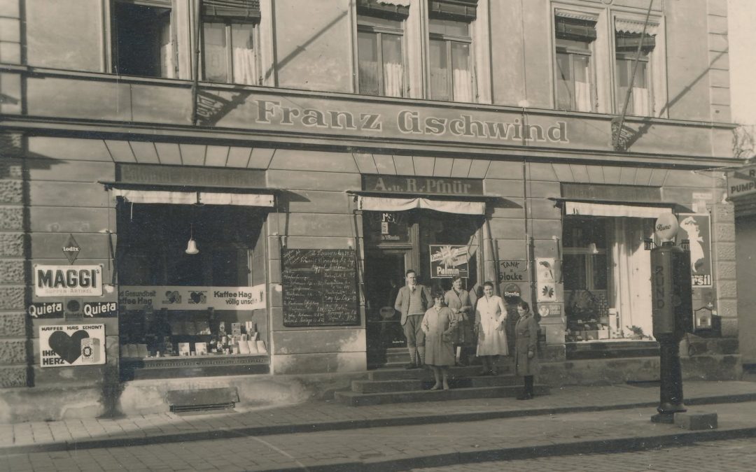 Kolonialwarenhandlung Gschwind, Rosenheim, 1928