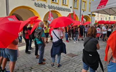 DGB protestiert in Rosenheim gegen Sozialpläne der Bundesregierung