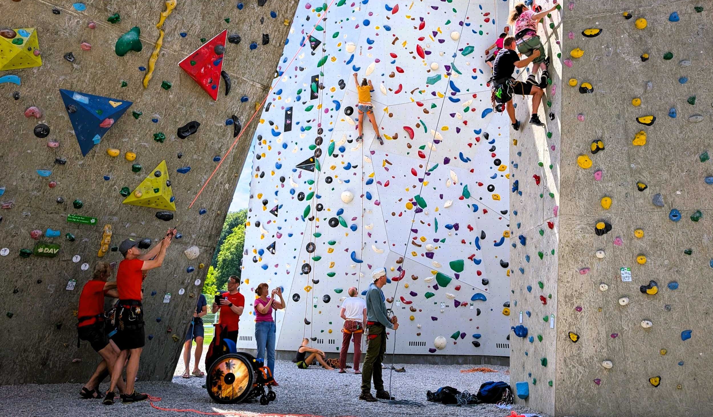 Beim ersten inklusiven Schnupperklettertag in Traunstein Beim ersten inklusiven Schnupperklettertag in Traunstein Copyright Hubert Hobmaier