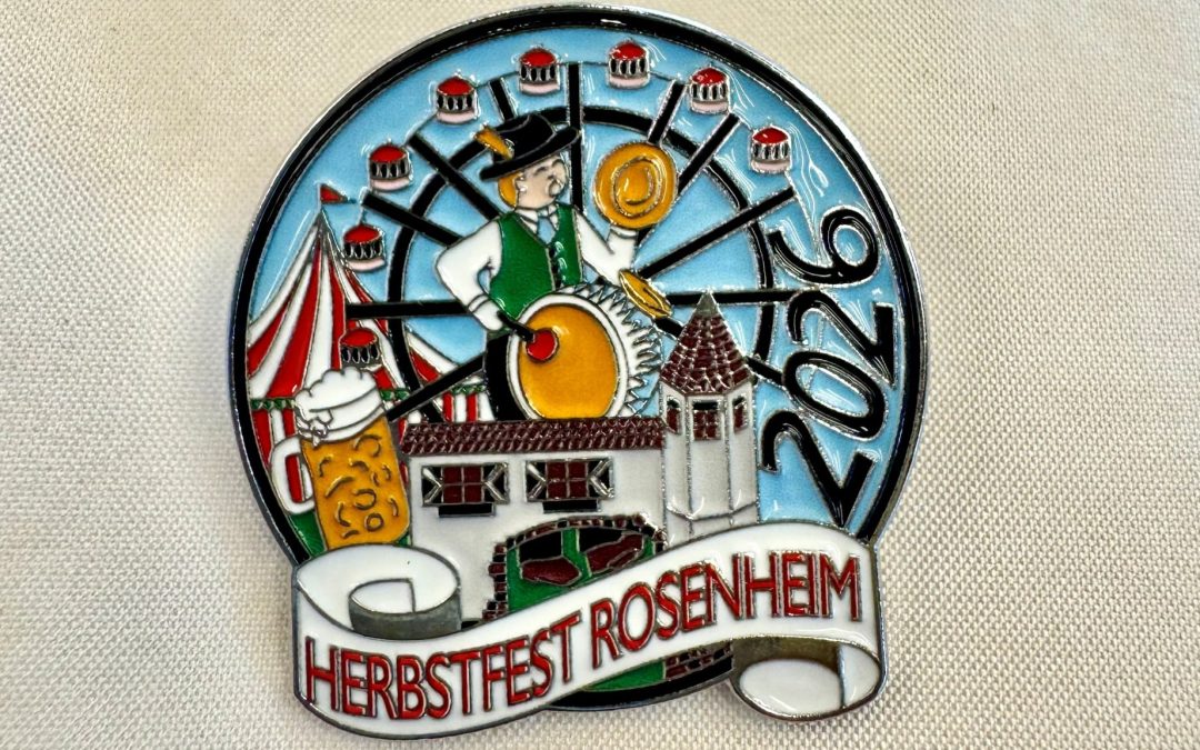 Offizieller Jahres-Pin für das Rosenheimer Herbstfest erhältlich: Limitierte Auflage mit Siegerdesign