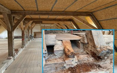 Historischer Dachstuhl im Finanzamt Ebersberg aufwendig saniert