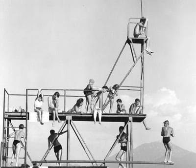 Schwimmbad Prien, 1950er