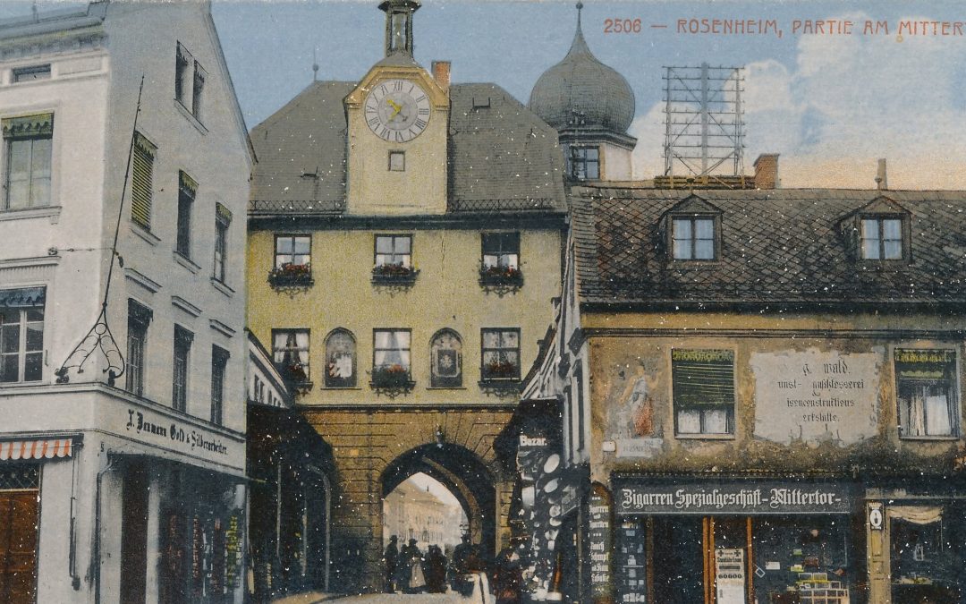 Ludwigsplatz, Rosenheim, um 1890