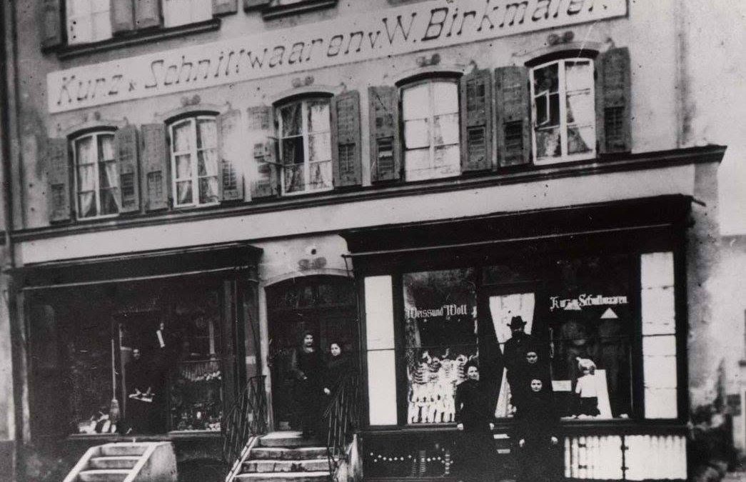 Geschäft Birkmaier, Münchener Straße, Rosenheim, 1906