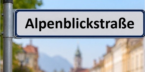 Straßennamen in Rosenheim: Alpenblickstraße