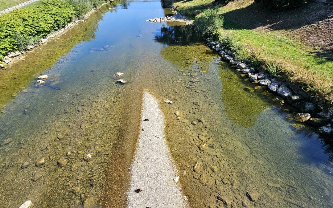 Mangfall in Rosenheim führt deutlich weniger Wasser – Regen in Sicht