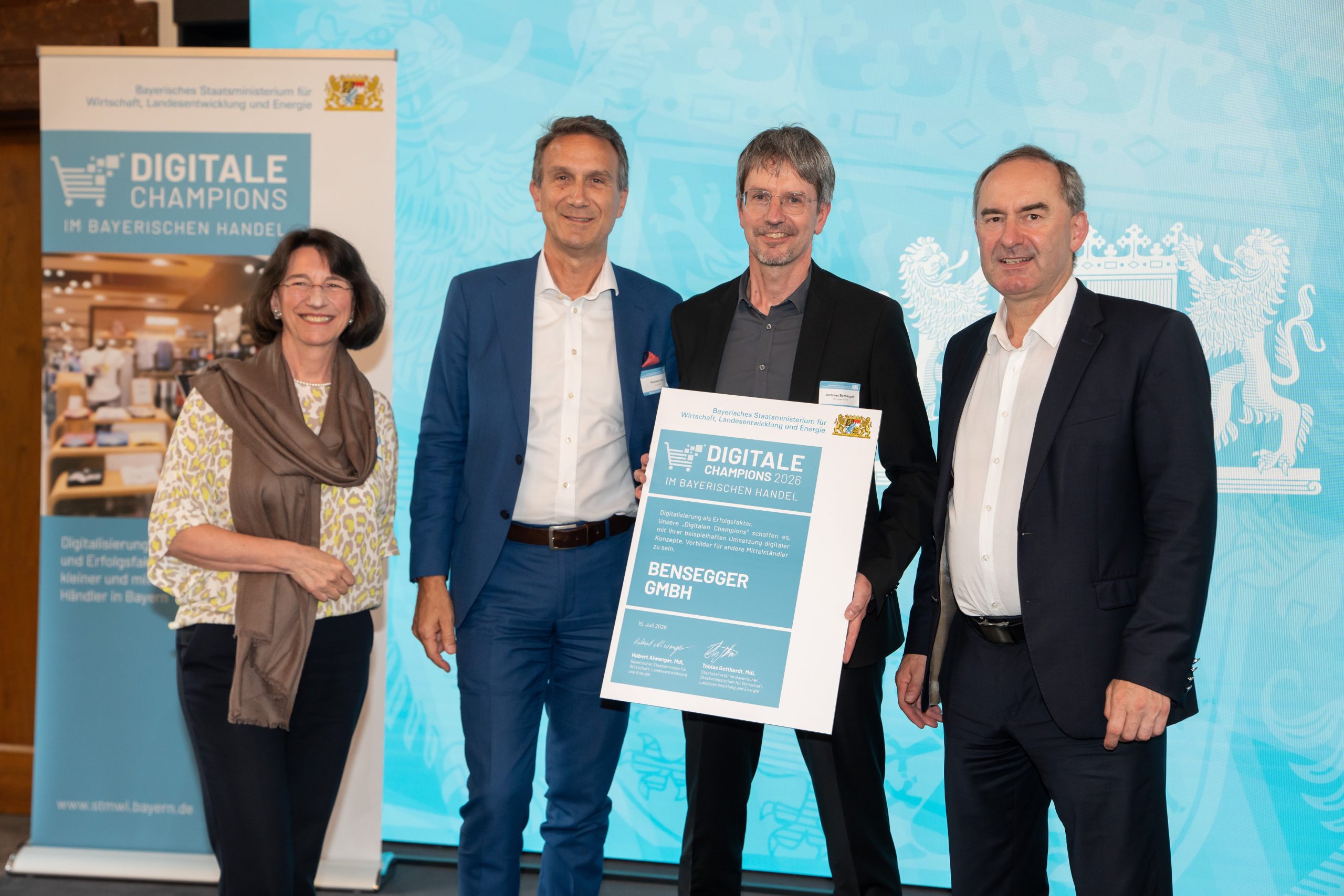 dig_champ_bensegger_2026 Auszeichnung für das Rosenheimer Unternehmen Bensegger. Foto: Copyright StMWi/Bastian Brummer