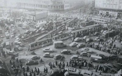 Wimmelbild aus dem Verkehr: München 1959