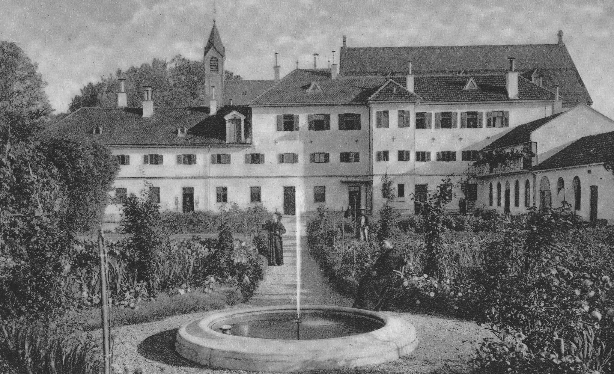 490219426_9615803268465899_4355660966340457875_n Kapuzinerkloster in Rosenheim mit Klostergarten in der Zeit um ca. 1920. Foto: Archiv Herbert Borrmann