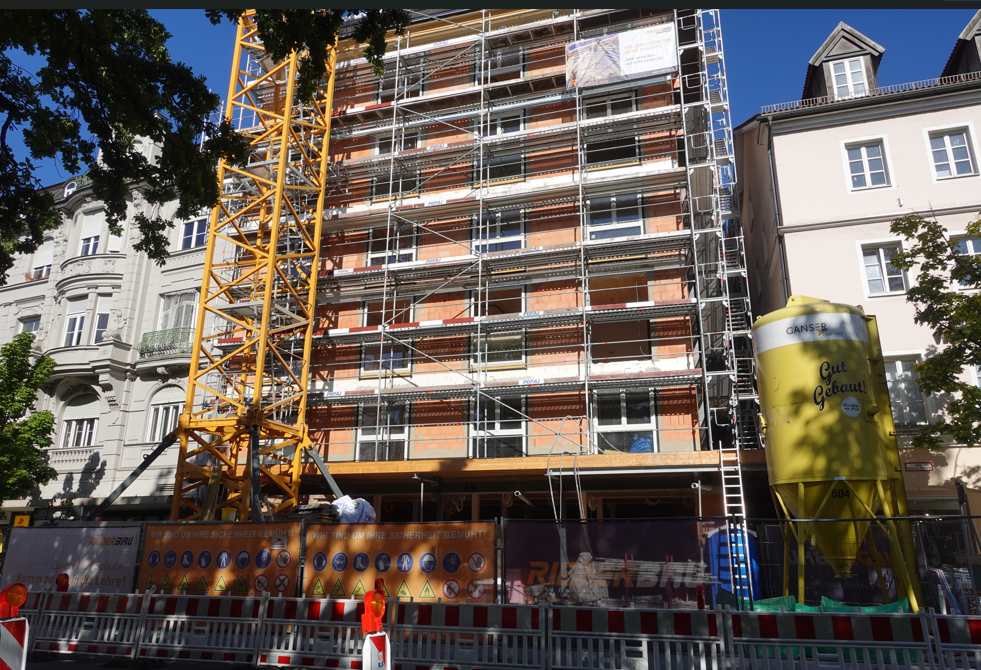 Rosenheim: Neubau an der Münchener Straße 26 wächst in die Höhe