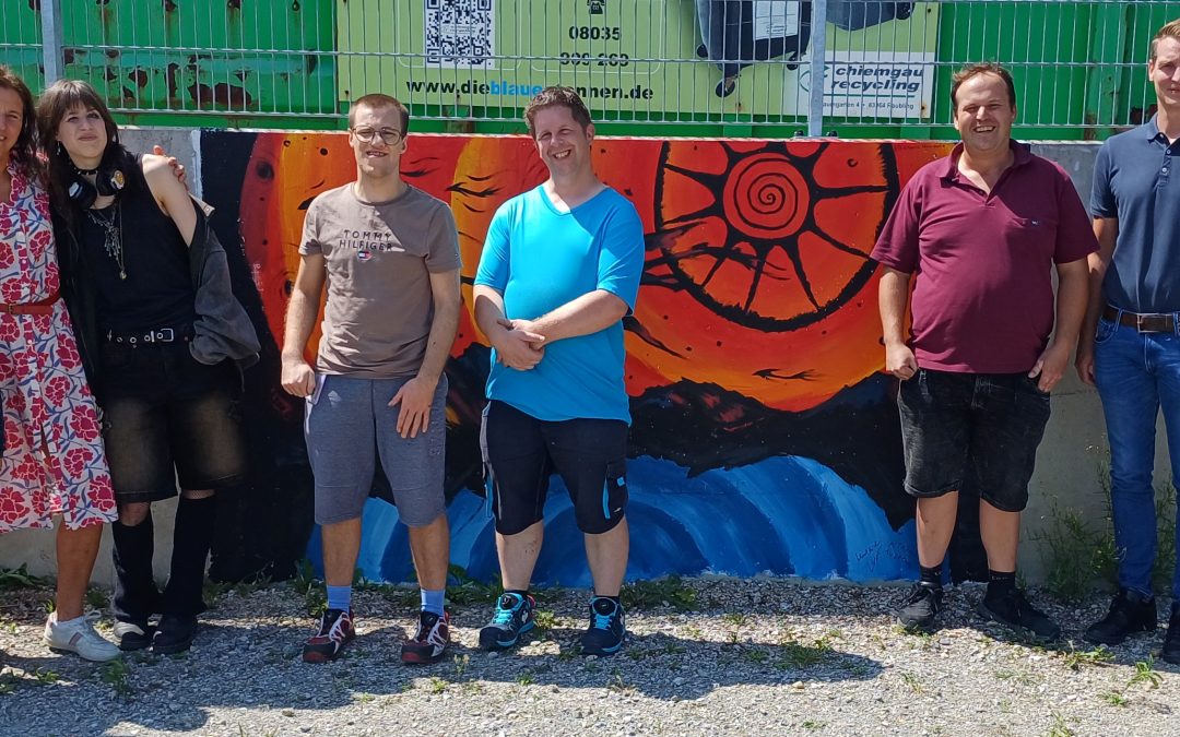 Bunte Wände, gemeinsames Werk: Streetart bei den Wendelstein Werkstätten in Rosenheim