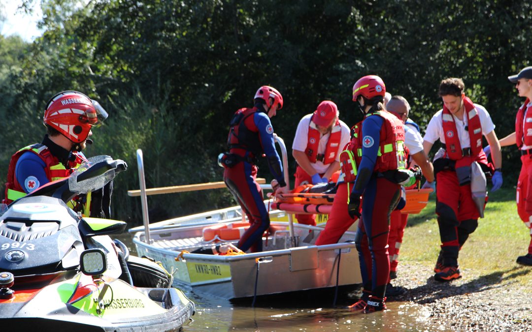 Großeinsatz am Floriansee – zum Glück nur eine Übung
