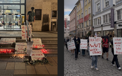 Demonstration nach tödlichem Messerangriff: Gedenken am Rosenheimer Bahnhof