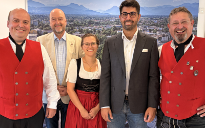 Rosenheimer Stadtkapelle zum Antrittsbesuch beim Oberbürgermeister