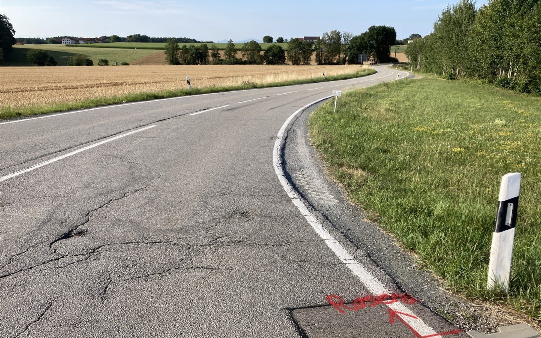 Staatsstraße 2353 bei Gars wird saniert: Vollsperrung ab 19. Oktober