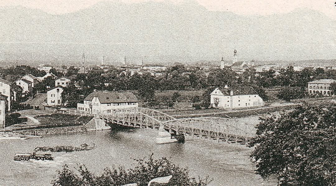 Als die erste eiserne Innbrücke Rosenheim und Stephanskirchen verband