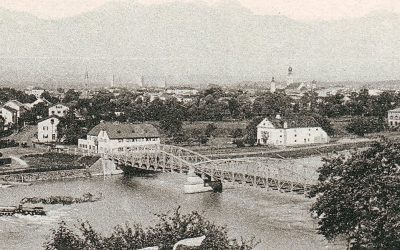 Als die erste eiserne Innbrücke Rosenheim und Stephanskirchen verband